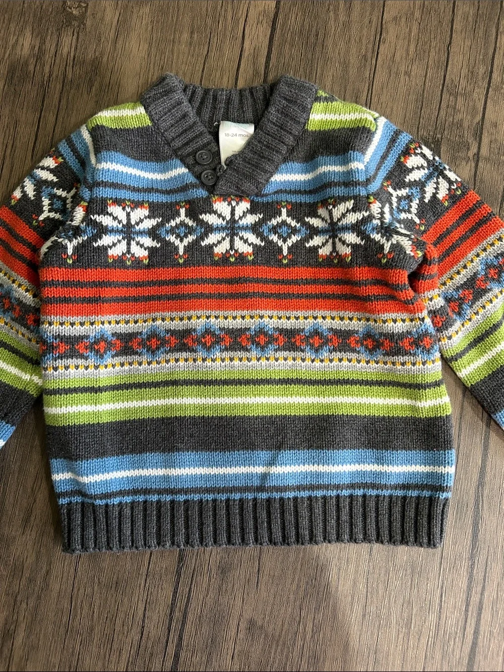 Gymboree Striped Fair Isle Sweater size 18-24 months